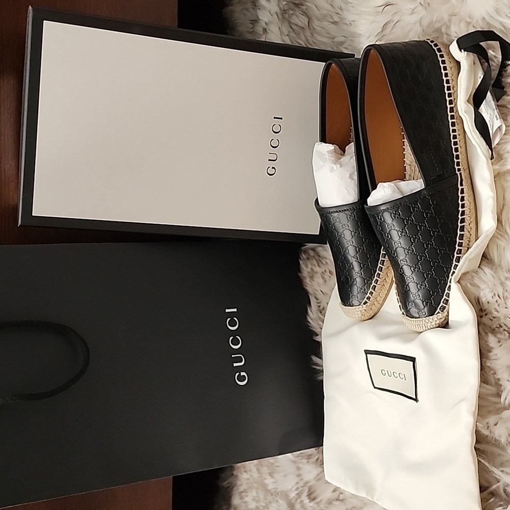 SOLD** Gucci -GUCCI MICROGUCCISSIMA LEATHER ESPADRILLE